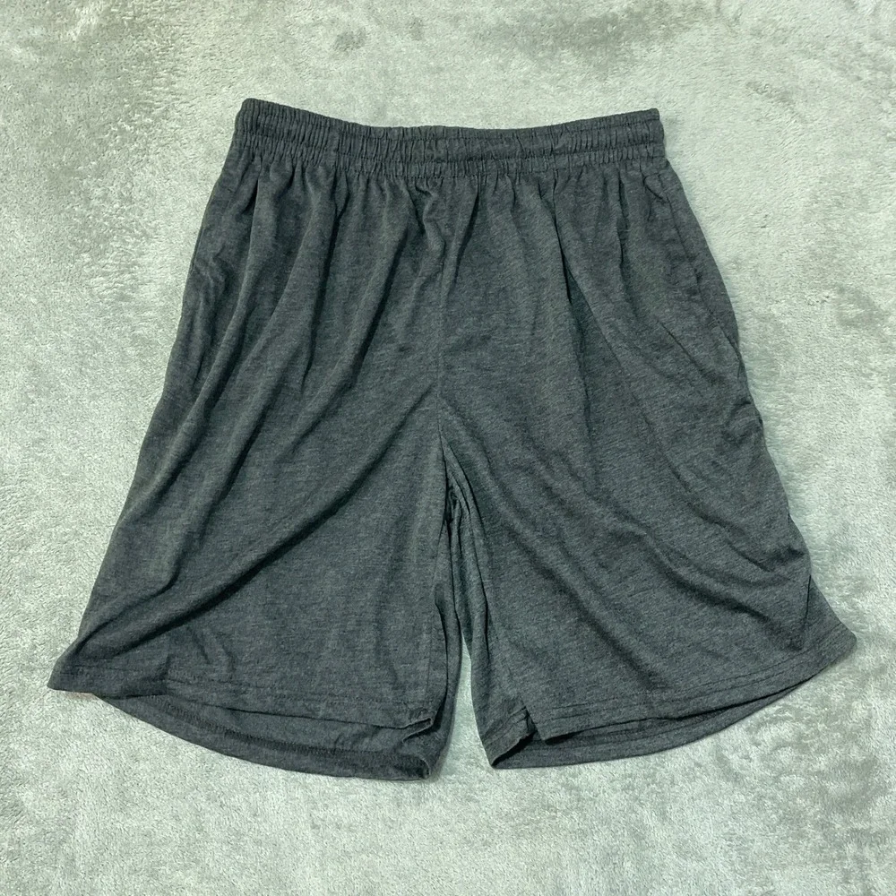 NWT Blue Ice Shorts Men's Large Charcoal Grey Cotton Blend Athletic